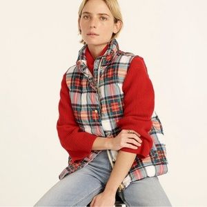 J.Crew Puffer vest with PrimaLoft® in Snowy Stewart tartan Brand New with Tags